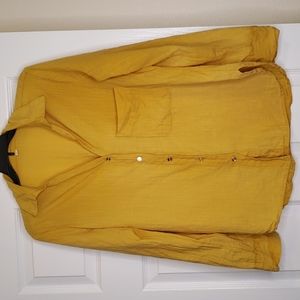 Shein yellow linen top